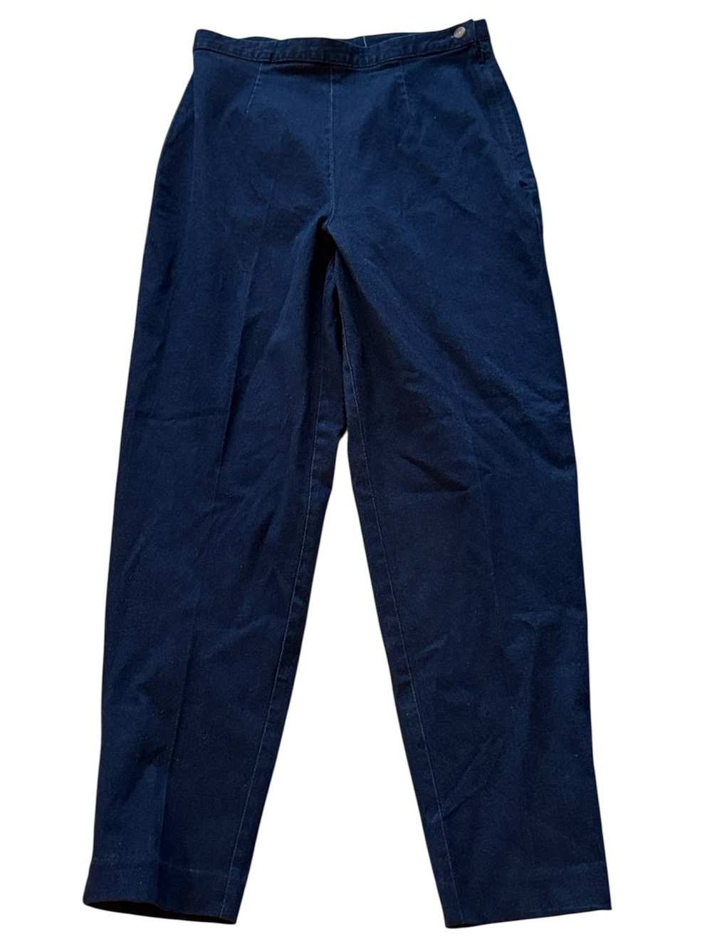 Talbots vintage Side Zip Denim Ankle Pants Y2K Dark Wash Slit Hem Stretch 10 NWT